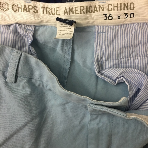 Chaps Blue True American Chino Pants - Picture 5 of 6